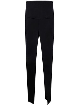 Rick Owens Zwarte Lange Geplooide Rok