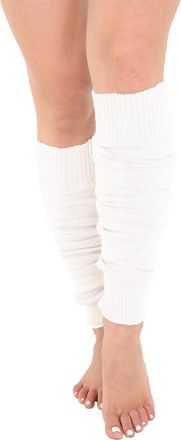 Generic Womens Girls Ribbed Knitted Neon Leg Warmers Ultra Soft 1980s Dance Legwear Fancy Dress Party Accessories - Ladies Stretchy Leg Warmers For Sports Yog