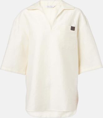 Max Mara Polo Osiride in misto lino e seta