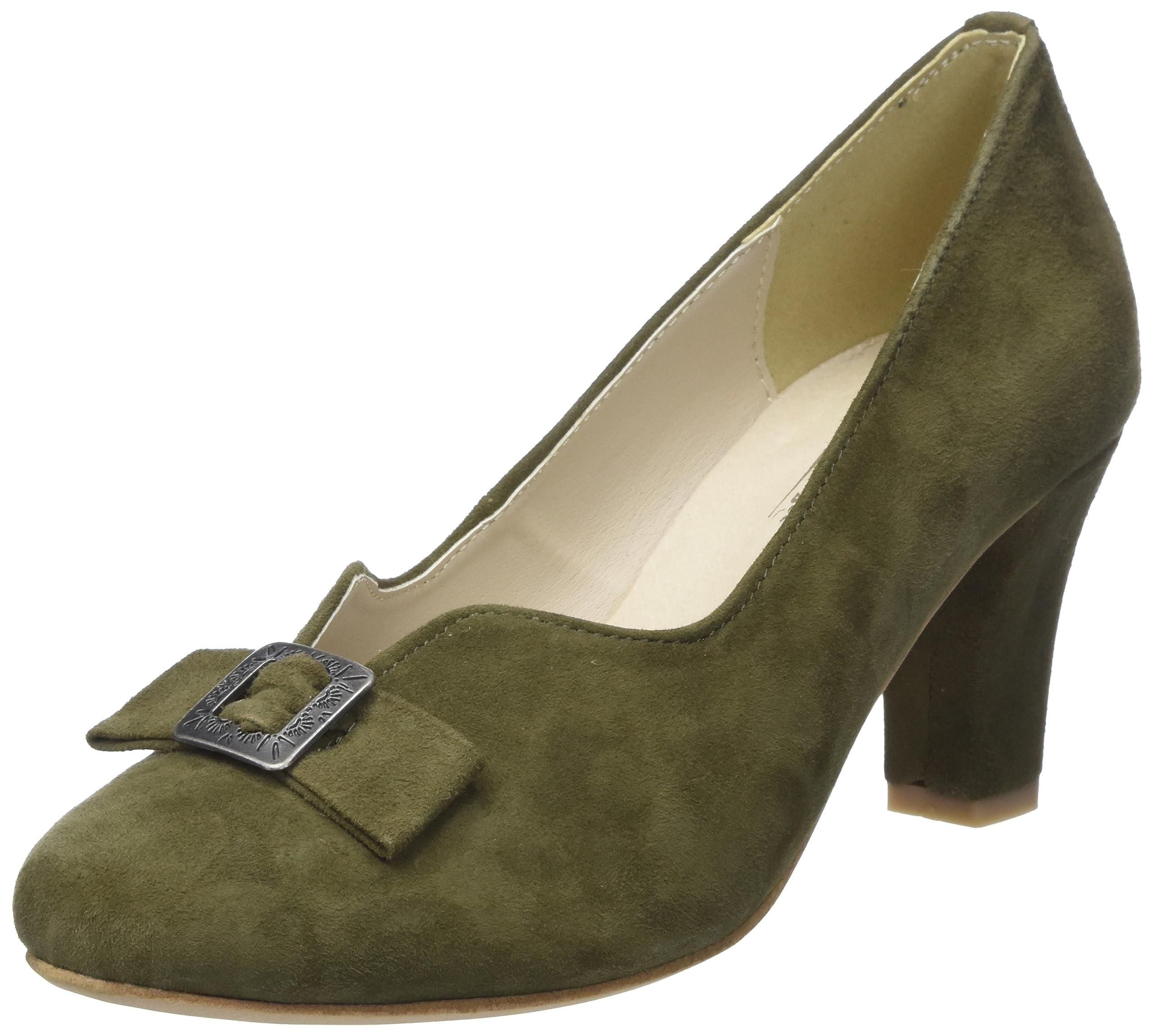 Hirschkogel Damen Pumps – Trachtenschuhe Aus Weichem Leder, Bequem, Mit Traditionellem Design