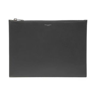 Saint Laurent Pre-owned Leather Zip Pouch - - Pre-owned - Donna - Nero - ONE SIZE