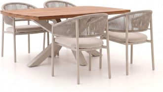 Bellagio la vita attrattiva Bellagio Panaro/Induno Deens Ovaal 180cm dining tuinset 5-delig stapelbaar