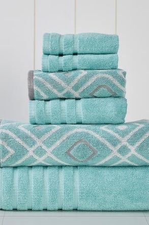 Modern Threads Yard Dyed Towel 6-Piece Set in Aqua at Nordstrom Rack, Size 6 Piece Set