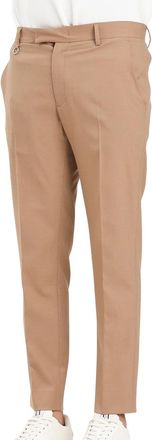 Golden Craft 1957 Beige Tailored Wool-Blend Trousers