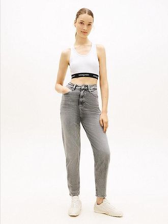 Tommy Hilfiger Vaqueros Mom c&oacute;nicos de talle superalto