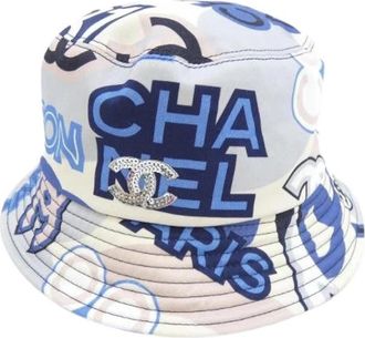Chanel Pre-owned Katoenen Hoed - Dames - Vintage Accessoires - Veelkleurig - ONE Size - Katoen - Vintage