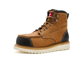 Wolverine Loader II Hypr WP CM 6in Mens Work Boots Wheat : 11.5 3E - Extra Wide, Leather
