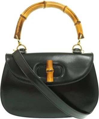 Gucci Pre-owned Leather gucci-bags - Dames - Vintage Handtas - Zwart - ONE Size - Vintage
