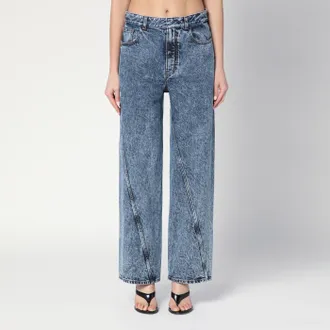 Alaia Jeans ritorti in denim stonewashed