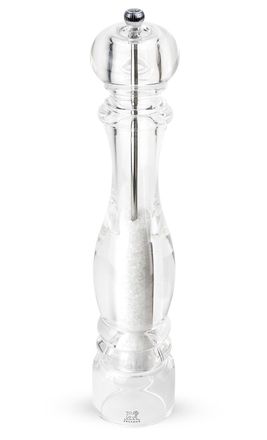 Peugeot Nancy Salt Mill Acrylic, 15-Inch, Clear