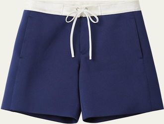 Miu Miu Colorblock Drawstring Low Rise Shorts