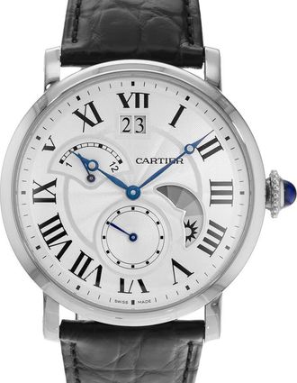 Cartier Pre-owned Cartier Rotonde GMT Automatic Day-Night Silver Dial Mens Watch W1556368