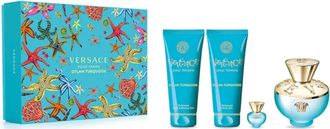Versace Womens Dylan Turquoise Set EDT 100ml + Bl100+ Sg100+Mini - One Size