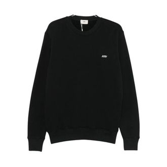 Autry Embroidered Logo Crewneck Sweatshirt - male - Autry - Sweatshirts - Black - 2XL - Sweatshirts & Hoodies