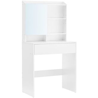 Vasagle Tocador con 1 cajón y 3 estantes con espejo - H136 cm