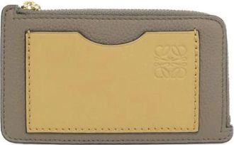 Loewe Pre-owned Wallets, male, Beige, Size: ONE SIZE Pre-owned Calf Coin Case