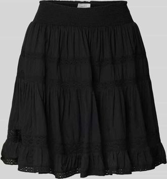 Neo Noir Neo Noir Minirock mit Häkelspitze Modell Callia in Black, Größe 40