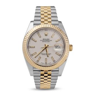 Rolex Pre-owned Rolex Datejust Automatic Chronometer White Dial Mens Watch 126333 WSJ