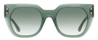 Isabel Marant Faceted Square Acetate Sunglasses - Green
