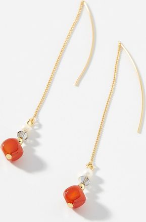 Simons Womens Mixed stone metallic post earrings