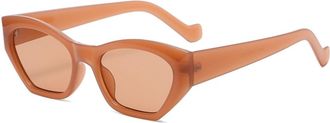 Generic Vacation Womens Commuter Sunglasses Mens Outdoor Driving Sun Glasses(Brown)