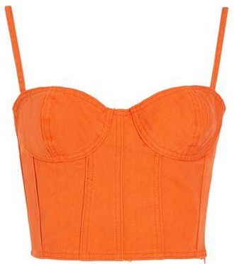 8 by YOOX ORGANIC COTTON DENIM BUSTIER