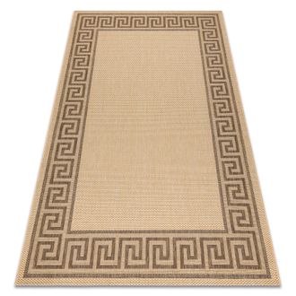 RugsX Rugsx - Alfombra De Cuerda Sisal Floorlux 20014 Color Ma&iacute;z/color Caf&eacute; Beige 240x330 Cm