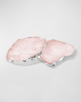 ANNA new york Rose Quartz Coasters, Set of 2