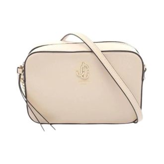Jimmy Choo London Pre-owned Cross Body Bags, female, Beige, Size: ONE SIZE Pre-owned JC Camera Leather Shoulder Bag
