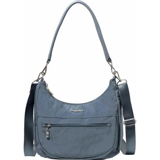 Baggallini Modern Pocket Half Moon Shoulder Bag in Mist at Nordstrom
