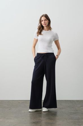 Naked Cashmere Ashlyn Cotton Cashmere Track Pants in Navy at Nordstrom, Size X-Small