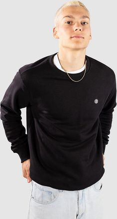 Element Icon Embroidery Sweater schwarz