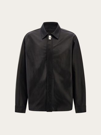 Ferragamo Men Nappa over shirt Black