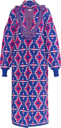 Izia Gebreide jas Dames BLAUW ROZE WIT