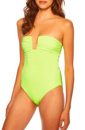 Susana Monaco Wired Strapless One-Piece Swimsuit in Electric at Nordstrom Rack, Size X-Small