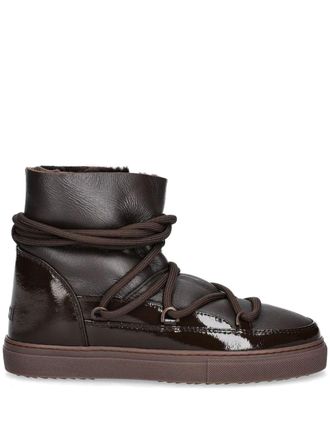 INUIKII leather ankle boots - women - Calf Leather/Rubber/Patent Leather - 41 - Brown