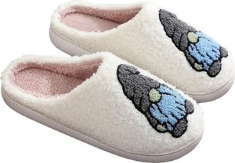 Generic Slippers for Women Men Warm Fuzzy Soft Christmas Slipper Memory Foam Slippers Cute Cartoon Anti-Slip Santa Sliders Lightweight House Indoor Outdoor Sh