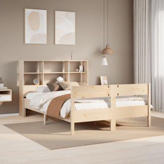 vidaXL Cama Con Estanter&iacute;a Sin Colch&oacute;n Madera Maciza De Pino 160x200cm Vidaxl