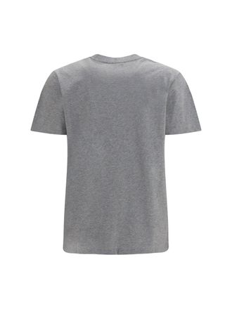 Ganni Teddy Forest Graphic Cotton T-Shirt - Gray