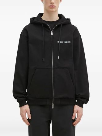 Filling Pieces graphic-print hoodie - men - Organic Cotton - L - Black