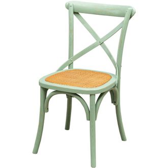 Biscottini International Kitchen chair Dining chair 47x86x52 cm Wooden and rattan chair Thonet chair Modern chair for restaurant, garden Vintage chair