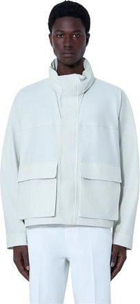 Christophe Lemaire Utility Jas met Hoge Kraag - Heren - Zomerjassen - Wit - M - Katoen - Jassen