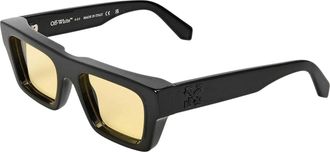 Off-white Off White Oregon Square-zonnebrillen voor dames (ZWART/GEEL)