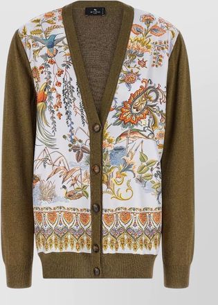Etro paisley silk insert cardigan