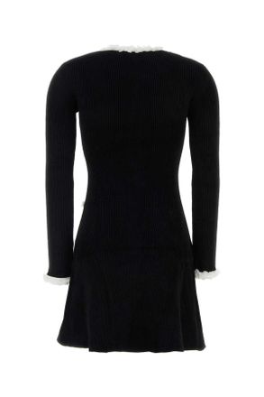 Self Portrait Chenille Dress - Black
