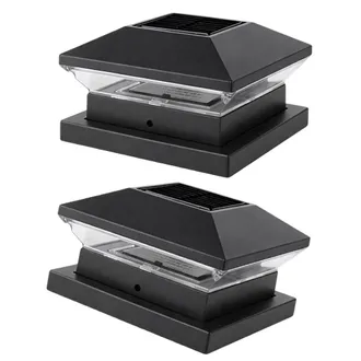 OEM Farola Solar Con Sensor - Pack De 2 Modelos Transparentes