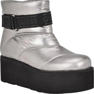 Guess Jilona 2 Womens Gray Faux Leather Round Toe Platform Snow Boots LION52