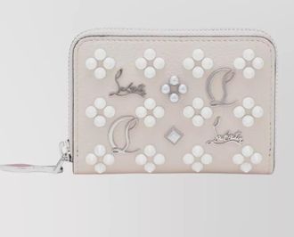 Christian Louboutin panettone coin purse grained calfskin studs