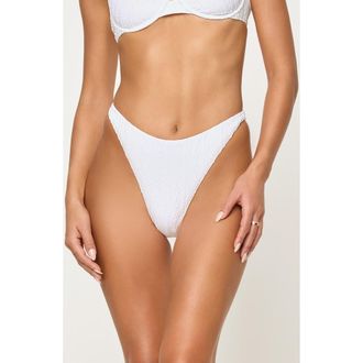 L*Space Leilani Bitsy Cheeky Bikini Bottoms in White at Nordstrom Rack, Size X-Large