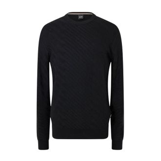 HUGO BOSS Heren-trui met normale pasvorm (Zwart)